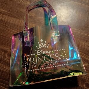 DISNEY PRINCESS TOTE BAG - Translucent Irridescent Holographic Clear Hand Purse